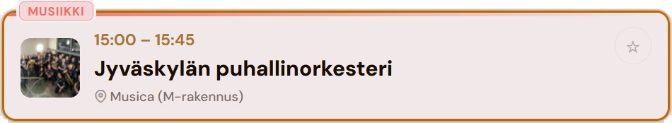 Jyväskylän puhallinorkesteri yläkaupungin yössä la 16.5.2026